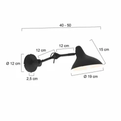 Lampes Industrielles-Luminaires Steinhauer Applique murale Steinhauer Kasket Noir, Blanc, 1 lumière