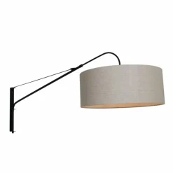 Lampes En Tissu-Luminaires Steinhauer Applique murale Steinhauer Gramineus Gris, Noir, 1 lumière