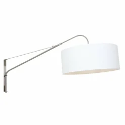 Lampes En Tissu-Luminaires Steinhauer Applique murale Steinhauer Gramineus Acier inoxydable, Blanc, 1 lumière