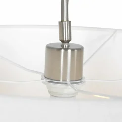 Lampes En Tissu-Luminaires Steinhauer Applique murale Steinhauer Gramineus Acier inoxydable, Blanc, 1 lumière