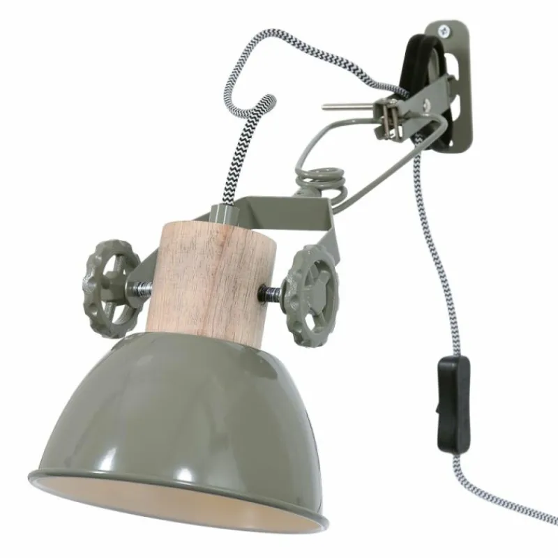 Lampes Industrielles-Luminaires Steinhauer Applique murale Steinhauer Gearwood Vert, 1 lumière