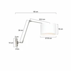 Lampes En Tissu-Luminaires Steinhauer Applique murale Steinhauer Prestige Chic Acier brossé, 1 lumière