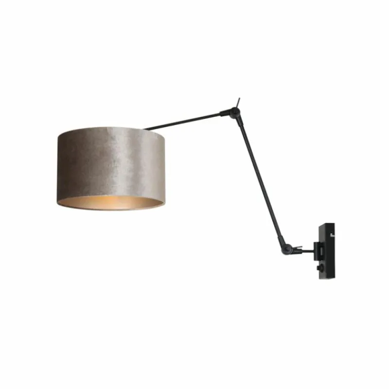Lampes En Tissu-Luminaires Steinhauer Applique murale Steinhauer Prestige Chic Noir, 1 lumière