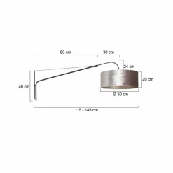 Lampes En Tissu-Luminaires Steinhauer Applique murale Steinhauer Elegant Classy Noir, 1 lumière