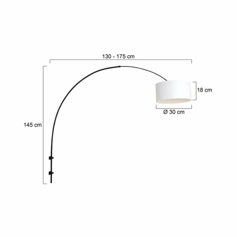 Lampes En Tissu-Luminaires Steinhauer Applique murale Steinhauer Sparkled Light Noir, 1 lumière