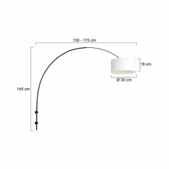 Lampes En Tissu-Luminaires Steinhauer Applique murale Steinhauer Sparkled Light Noir, 1 lumière