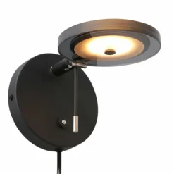 Suspension Verre Fumé-Luminaires Steinhauer Applique murale Steinhauer Turound LED Noir, 1 lumière