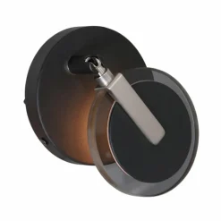 Suspension Verre Fumé-Luminaires Steinhauer Applique murale Steinhauer Turound LED Noir, 1 lumière