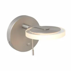 Luminaires Steinhauer Applique murale Steinhauer Turound LED Acier inoxydable, 1 lumière