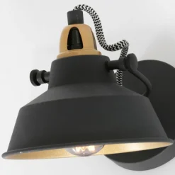 Lampes Dorées-Luminaires Steinhauer Applique murale Steinhauer Nové Or, Noir, 1 lumière