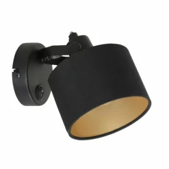 Lampes En Tissu-Luminaires Steinhauer Applique murale Steinhauer Ornoir Noir, 1 lumière