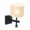 Lampes En Tissu-Luminaires Steinhauer Applique murale Steinhauer Stang Noir, 1 lumière