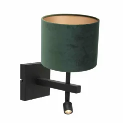 Lampes En Tissu-Luminaires Steinhauer Applique murale Steinhauer Stang Noir, 1 lumière