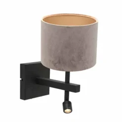 Lampes En Tissu-Luminaires Steinhauer Applique murale Steinhauer Stang Noir, 1 lumière