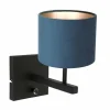 Lampes En Tissu-Luminaires Steinhauer Applique murale Steinhauer Stang Noir, 1 lumière