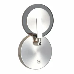 Suspension Verre Fumé-Luminaires Steinhauer Applique murale Steinhauer Turound LED Acier brossé, 1 lumière