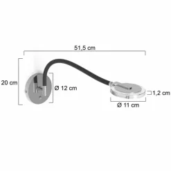 Luminaires Steinhauer Applique murale Steinhauer Turound LED Acier brossé, 1 lumière