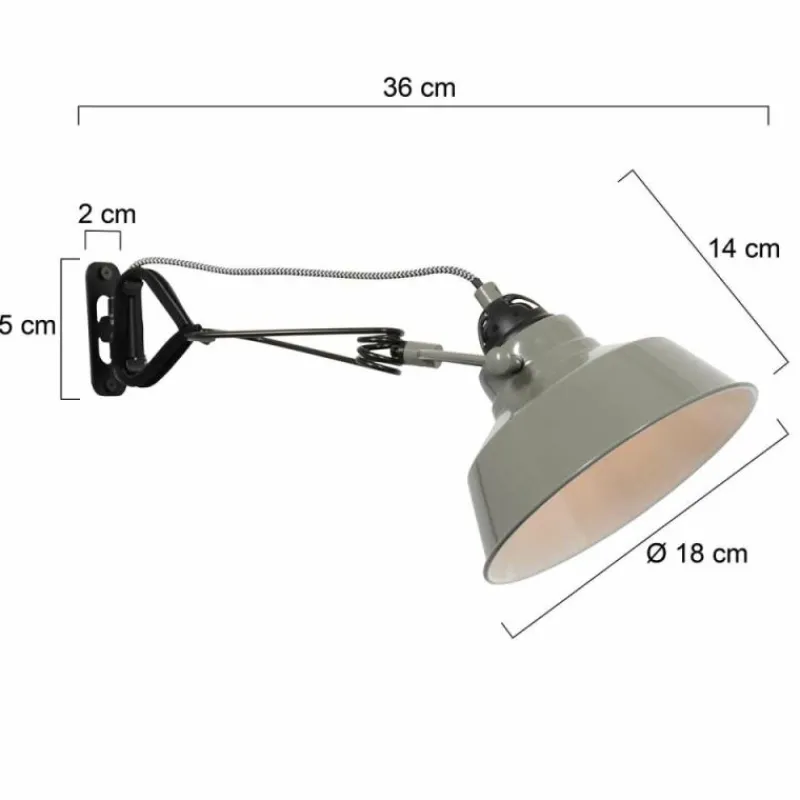 Lampes Industrielles-Luminaires Steinhauer Applique murale Steinhauer Nové Noir, 1 lumière
