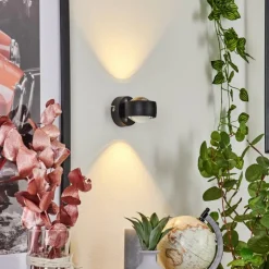 hofstein Applique murale Stong LED Noir, 1 lumière