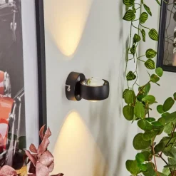 hofstein Applique murale Stong LED Noir, 1 lumière