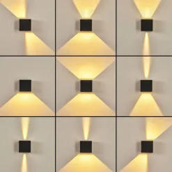 hofstein Applique murale Strandaa LED Noir, 2 lumières