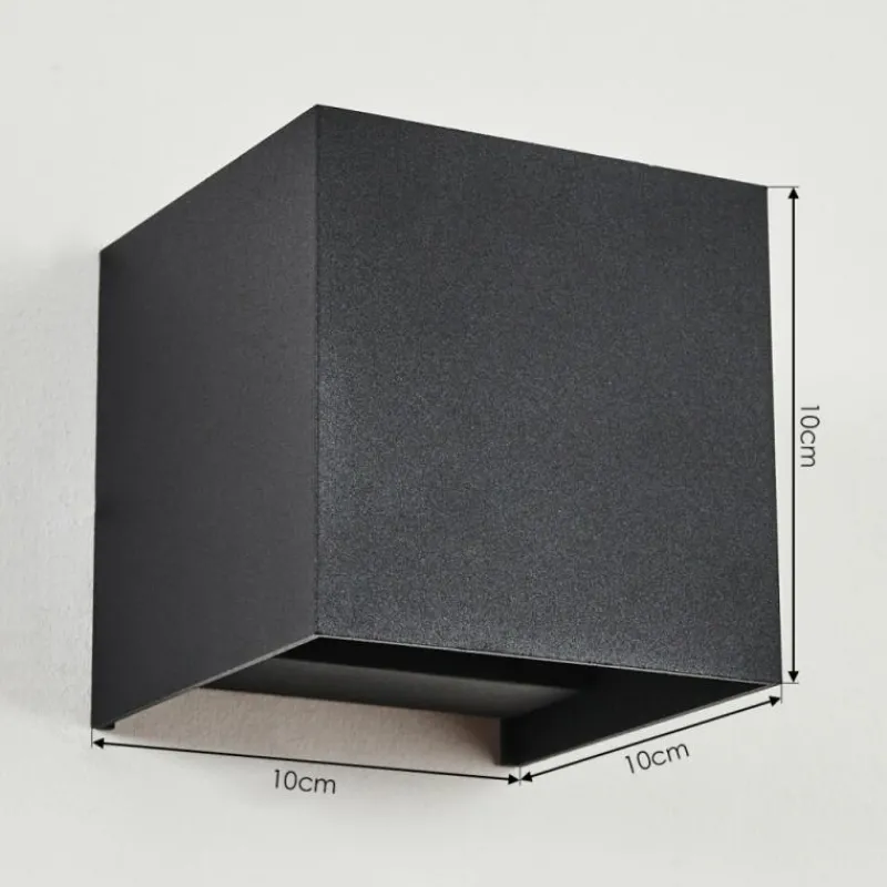 hofstein Applique murale Strandaa LED Noir, 2 lumières