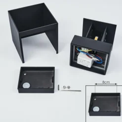 hofstein Applique murale Strandaa LED Noir, 2 lumières