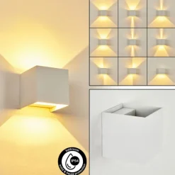 hofstein Applique murale Strandaa LED Blanc, 2 lumières