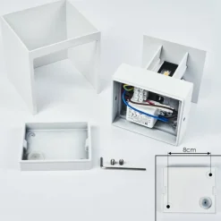 hofstein Applique murale Strandaa LED Blanc, 2 lumières