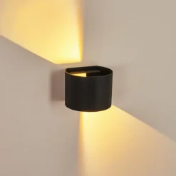 hofstein Applique murale Strandaa LED Noir, 2 lumières