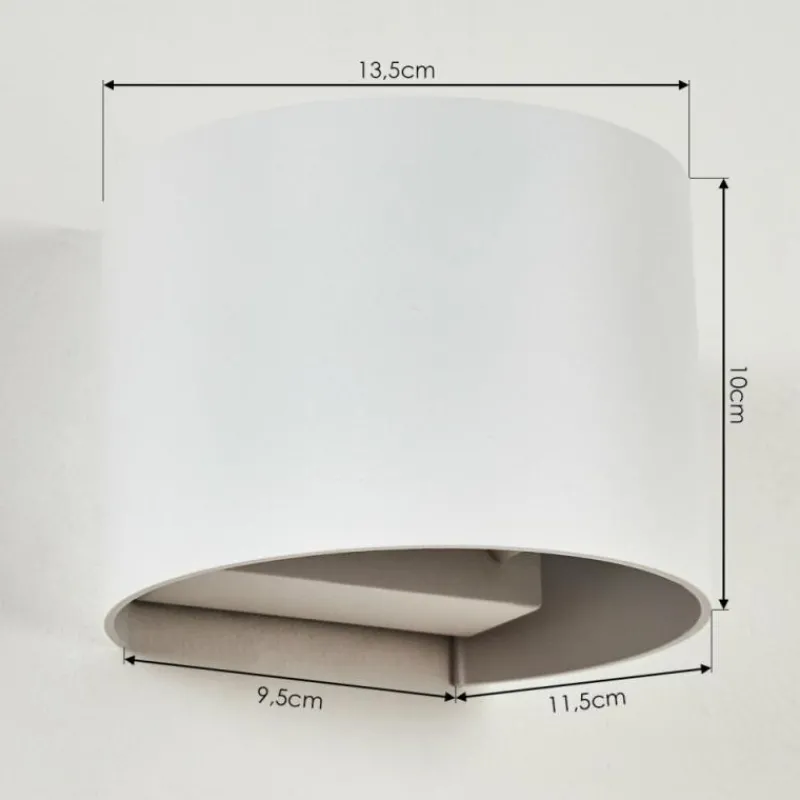 hofstein Applique murale Strandaa LED Blanc, 2 lumières