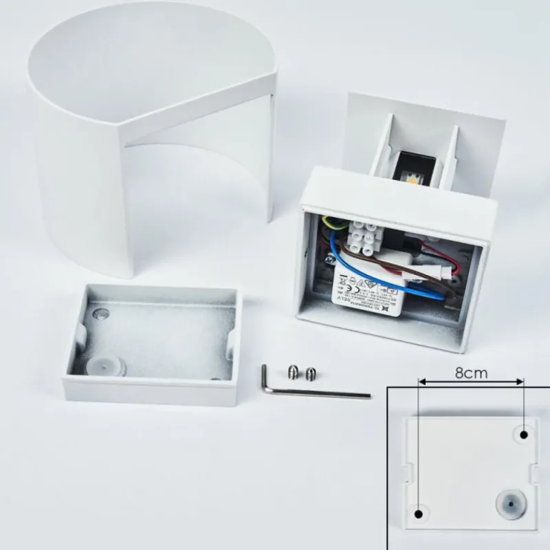 hofstein Applique murale Strandaa LED Blanc, 2 lumières