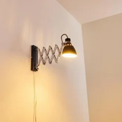 hofstein Applique murale Stranderott Chrome, Noir, 1 lumière* Appliques