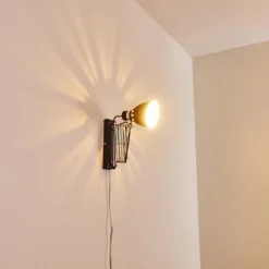 hofstein Applique murale Stranderott Chrome, Noir, 1 lumière* Appliques