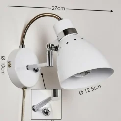 hofstein Applique murale Stranderott Chrome, Blanc, 1 lumière* Appliques