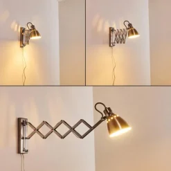 hofstein Applique murale Stranderott Chrome, Acier inoxydable, 1 lumière