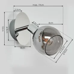 hofstein Applique murale Stranderod Chrome, 1 lumière