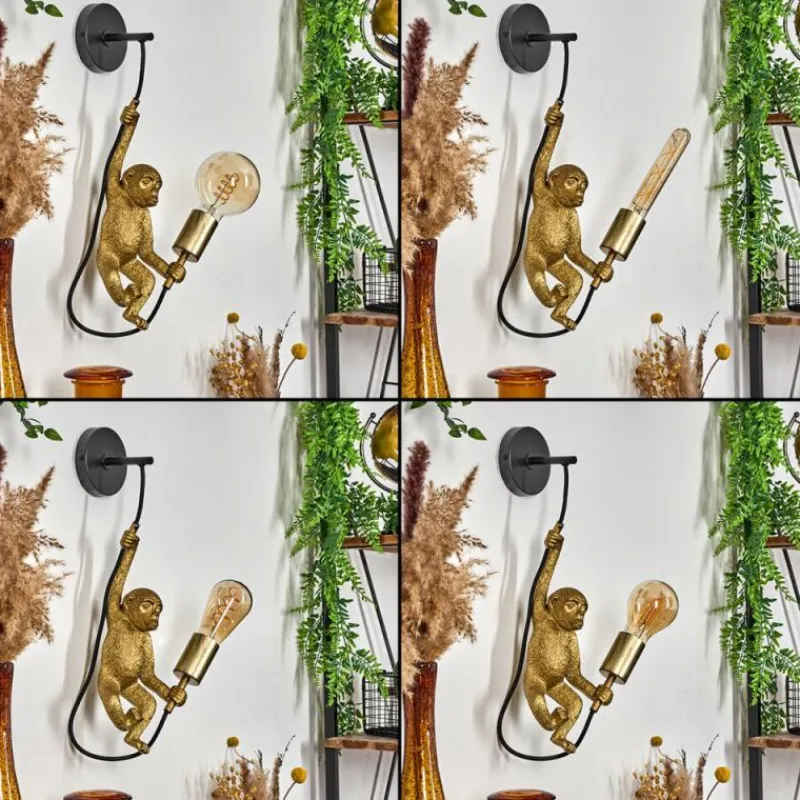 Luminaires Orientaux-hofstein Applique murale Suardi Or, Noir, 1 lumière