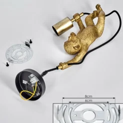 Luminaires Orientaux-hofstein Applique murale Suardi Or, Noir, 1 lumière