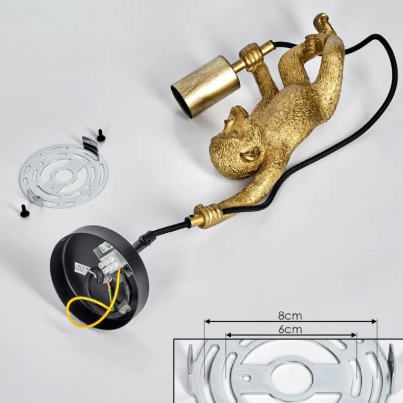 Luminaires Orientaux-hofstein Applique murale Suardi Or, Noir, 1 lumière