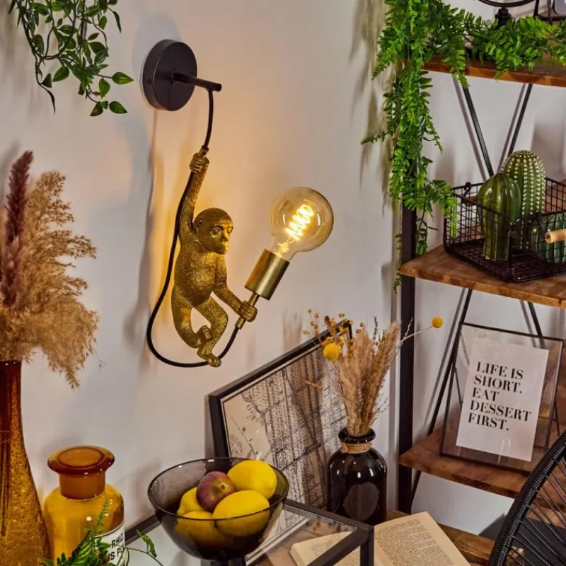 Luminaires Orientaux-hofstein Applique murale Suardi Or, Noir, 1 lumière