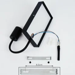 hofstein Applique murale Sulzano Brun, Noir, 1 lumière