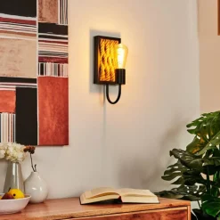 hofstein Applique murale Sulzano Brun, Noir, 1 lumière