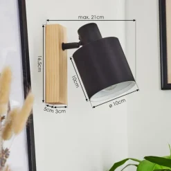 Lampes En Tissu-hofstein Applique murale Sumlili Écru, Noir, 1 lumière