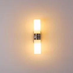 hofstein Applique murale Sundborn Acier brossé, 2 lumières