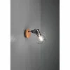 Lampes En Bois-Luminaires Trio Applique murale Sundsvall Bois foncé, Noir, 1 lumière