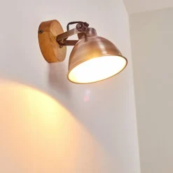 Lampes Industrielles-hofstein Applique murale Svanfolk Bois clair, 1 lumière