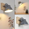 Lampes Industrielles-hofstein Applique murale Svanfolk Bleu, Brun, Gris, Blanc, 1 lumière