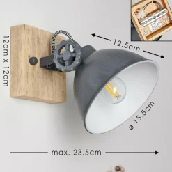 Lampes Industrielles-hofstein Applique murale Svanfolk Bleu, Brun, Gris, Blanc, 1 lumière