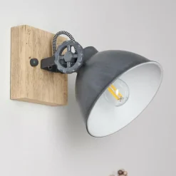 Lampes Industrielles-hofstein Applique murale Svanfolk Bleu, Brun, Gris, Blanc, 1 lumière